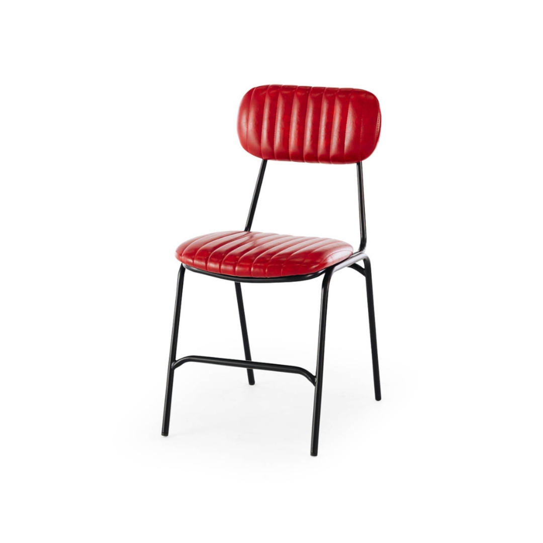 Datsun Dining Chair Vintage Red PU image 0